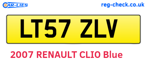 LT57ZLV are the vehicle registration plates.