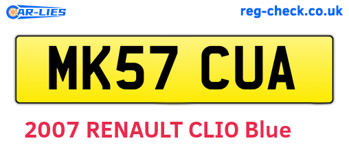 MK57CUA are the vehicle registration plates.