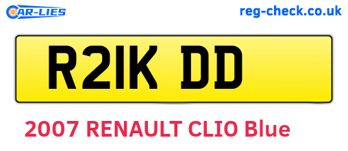 R21KDD are the vehicle registration plates.