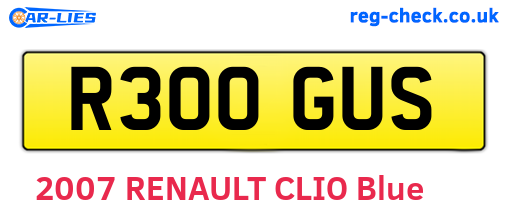 R300GUS are the vehicle registration plates.