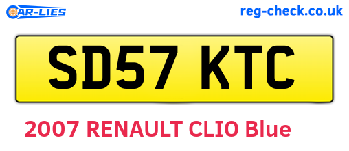 SD57KTC are the vehicle registration plates.