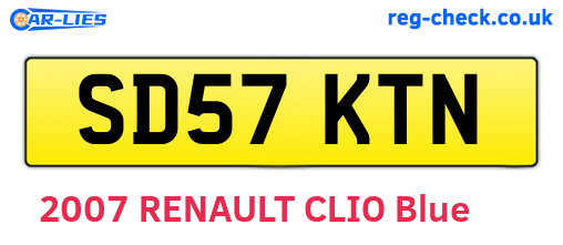SD57KTN are the vehicle registration plates.