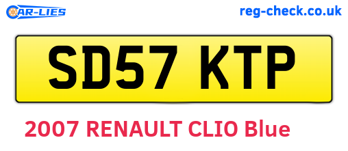 SD57KTP are the vehicle registration plates.