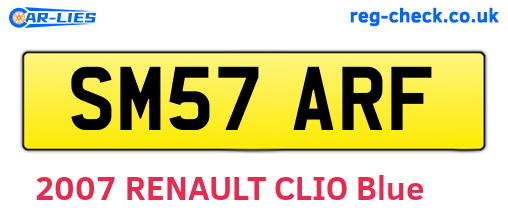 SM57ARF are the vehicle registration plates.