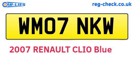 WM07NKW are the vehicle registration plates.