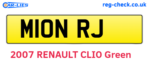M10NRJ are the vehicle registration plates.