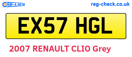 EX57HGL are the vehicle registration plates.