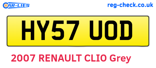 HY57UOD are the vehicle registration plates.