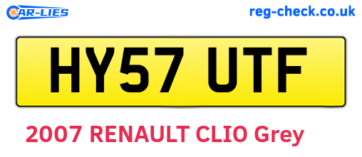 HY57UTF are the vehicle registration plates.