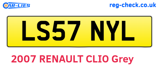 LS57NYL are the vehicle registration plates.