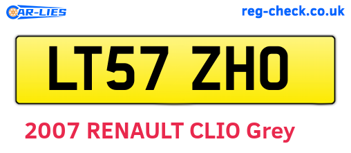 LT57ZHO are the vehicle registration plates.