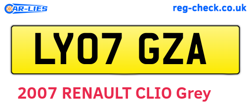 LY07GZA are the vehicle registration plates.