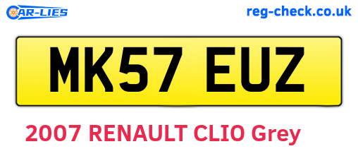 MK57EUZ are the vehicle registration plates.