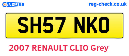 SH57NKO are the vehicle registration plates.