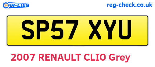 SP57XYU are the vehicle registration plates.