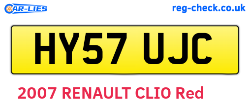 HY57UJC are the vehicle registration plates.