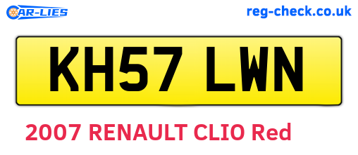KH57LWN are the vehicle registration plates.