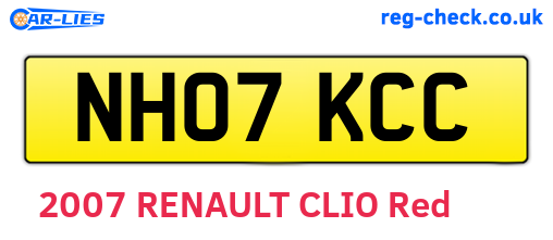 NH07KCC are the vehicle registration plates.