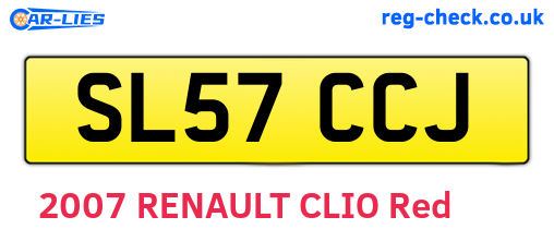 SL57CCJ are the vehicle registration plates.