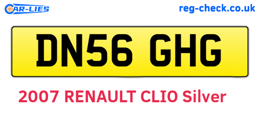 DN56GHG are the vehicle registration plates.