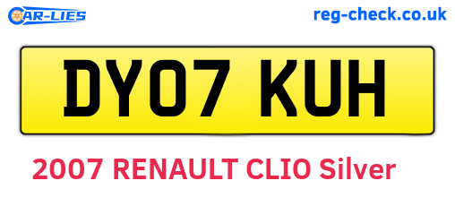 DY07KUH are the vehicle registration plates.
