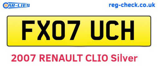 FX07UCH are the vehicle registration plates.