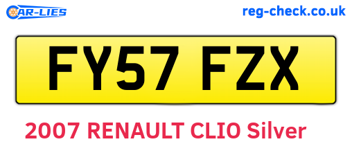 FY57FZX are the vehicle registration plates.