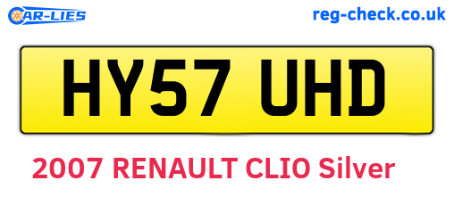 HY57UHD are the vehicle registration plates.