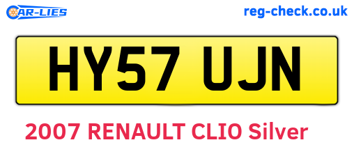 HY57UJN are the vehicle registration plates.