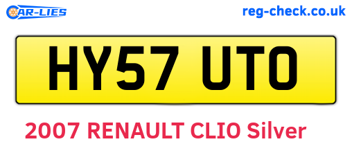 HY57UTO are the vehicle registration plates.