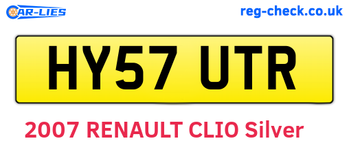 HY57UTR are the vehicle registration plates.