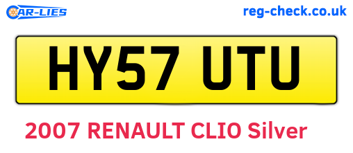 HY57UTU are the vehicle registration plates.