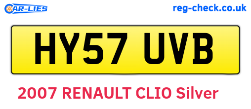 HY57UVB are the vehicle registration plates.