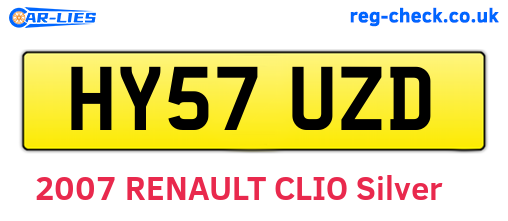HY57UZD are the vehicle registration plates.