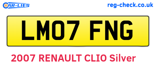 LM07FNG are the vehicle registration plates.