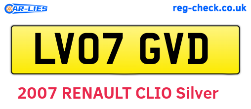 LV07GVD are the vehicle registration plates.