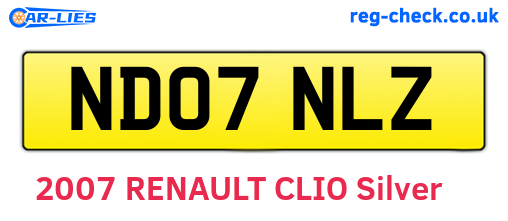 ND07NLZ are the vehicle registration plates.