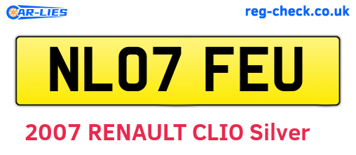 NL07FEU are the vehicle registration plates.