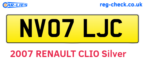 NV07LJC are the vehicle registration plates.