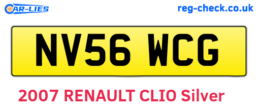 NV56WCG are the vehicle registration plates.