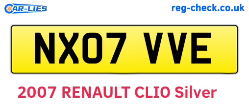 NX07VVE are the vehicle registration plates.