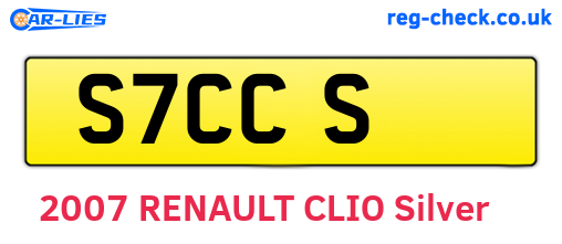 S7CCS are the vehicle registration plates.