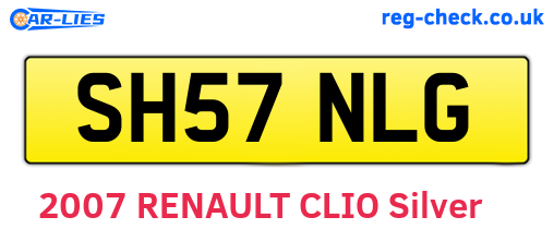 SH57NLG are the vehicle registration plates.