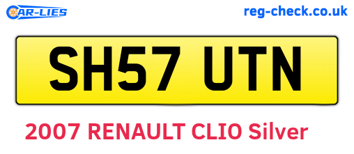 SH57UTN are the vehicle registration plates.