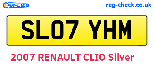 SL07YHM are the vehicle registration plates.