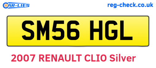 SM56HGL are the vehicle registration plates.
