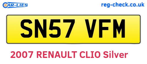 SN57VFM are the vehicle registration plates.