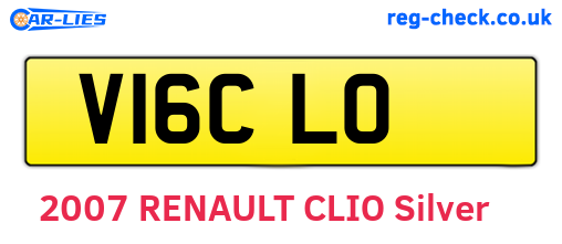 V16CLO are the vehicle registration plates.