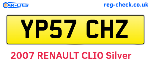 YP57CHZ are the vehicle registration plates.