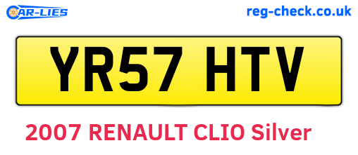 YR57HTV are the vehicle registration plates.